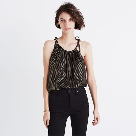 Madewell Metallic Striped Cami - Picture 2 of 6